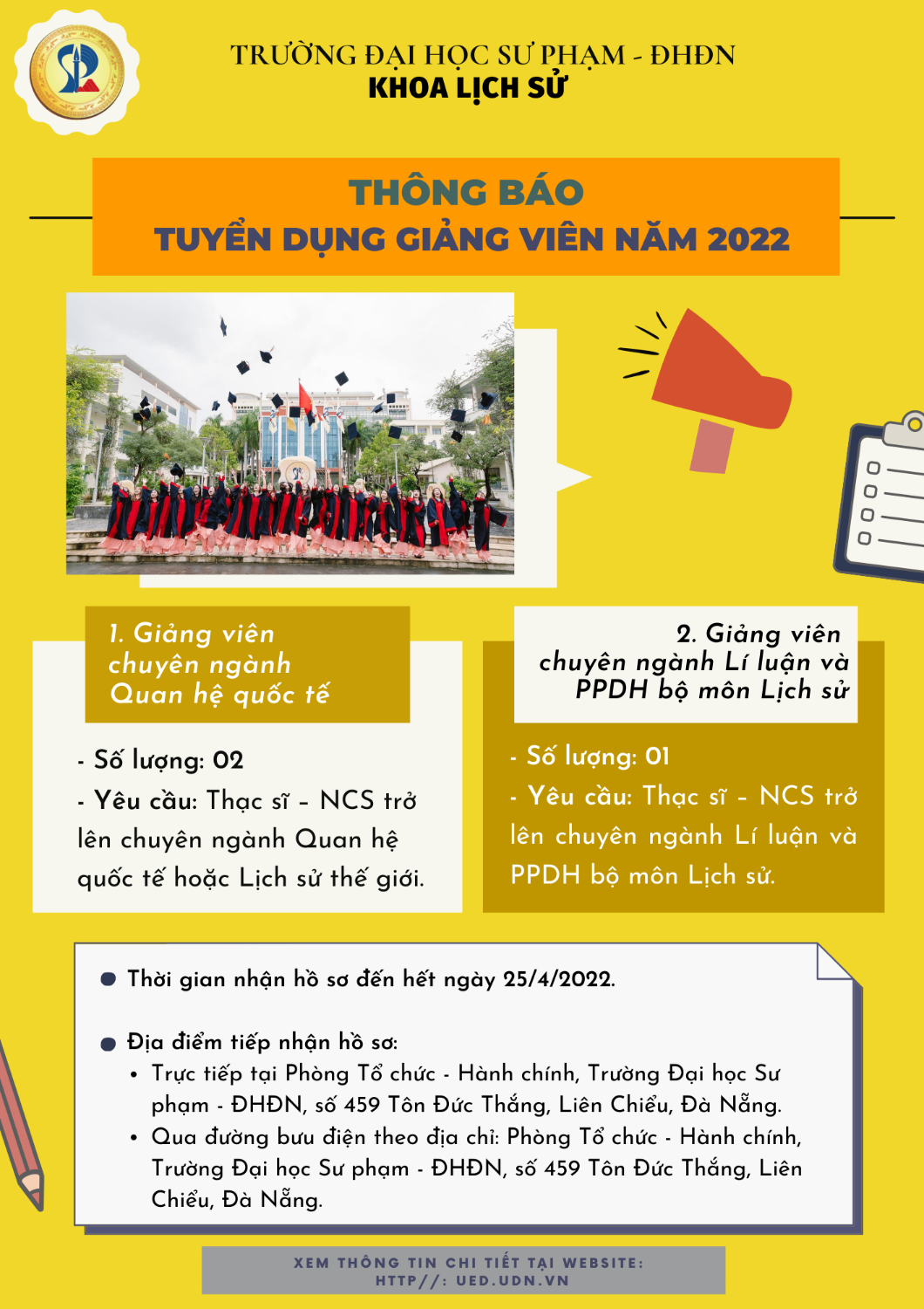 Tuyển dụng giảng viên 2022 Khoa Lịch sử (3)